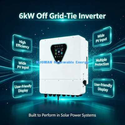 6KW 2 MPPT Inverteur hybride solaire Transformateur de courant Surveillance à distance WiFi