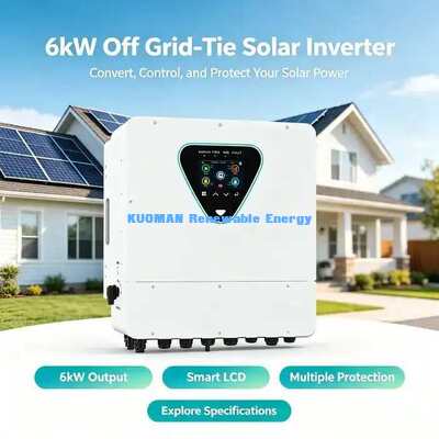 6KW 2 MPPT Inverteur hybride solaire Transformateur de courant Surveillance à distance WiFi