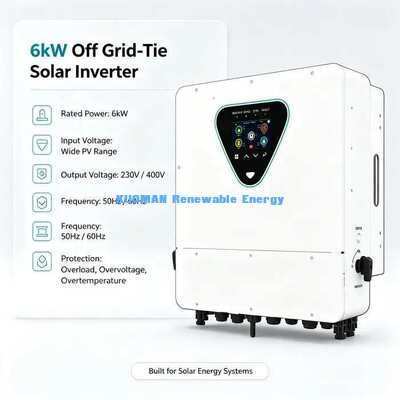 Chargeur onduleur hybride solaire tout-en-un 6KW, alimentation de secours hors réseau