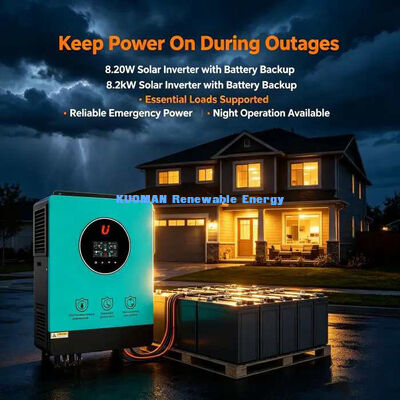 Voltage photovoltaïque large 90-450V 8,2KW Inverseur solaire hors réseau pour panneau solaire