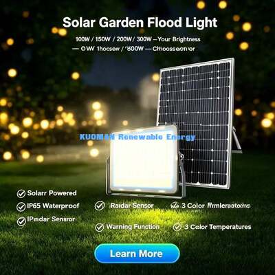 Lumière solaire de cour 6500K lumière du jour avec capteur automatique, étanche IP65, pour jardin et allée