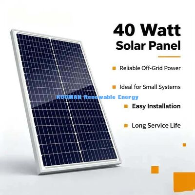 Panneau solaire monocristallin de 40W pour l'alimentation navale des bateaux, la lampe de chantier et la caméra de surveillance