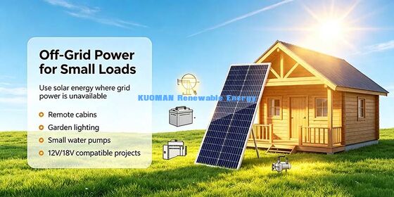 Panneau solaire monocristallin Durable 70W, capacité de charge mécanique élevée, pompe à eau agricole, unité d'énergie solaire