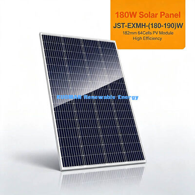 Panneau solaire mono 180-190W robuste, module photovoltaïque extérieur en verre trempé de 3,2 mm