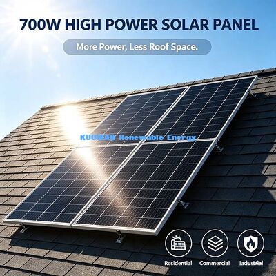 Panneau solaire anti-dégradation induite par le potentiel de 700 W, puissance stable de plusieurs années
