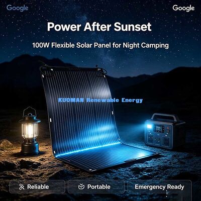 Panneau solaire ultra-mince et flexible de 105 W 2 kg, module solaire pliable à 360 ° pour le camping de yacht en camping