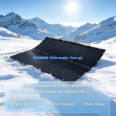 Panneau solaire flexible étanche 200W, module solaire pliable anti-micro-fissure pour énergie marine hors réseau pour camping-car