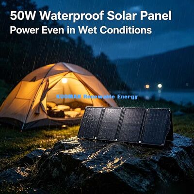 Chargeur solaire pliable durable de 50 W, surface ETFE, alimentation solaire hors réseau