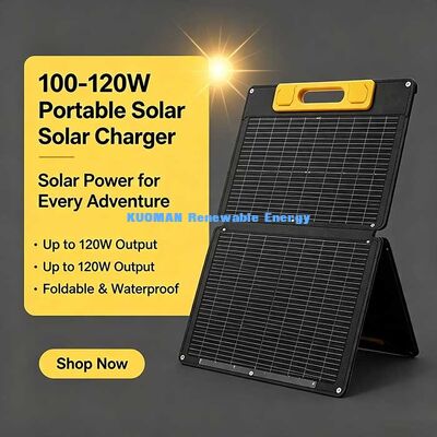 Chargeur solaire pliable portable 20W, énergie solaire monocristalline à haute efficacité pour le camping en van