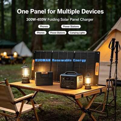 Panneau solaire pliable et étanche de 420 watts, chargeur solaire portable robuste pour station d'alimentation de camping-car