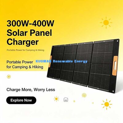 Panneau solaire pliable de 400 W, chargeur solaire portable étanche IP67 pour usage domestique d'urgence