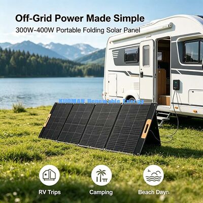 Panneau solaire pliable de 400 W, chargeur solaire portable étanche IP67 pour usage domestique d'urgence