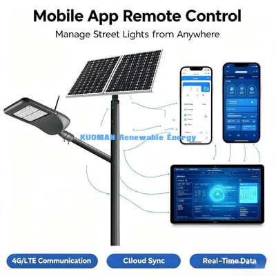 Lampadaire intelligent télécommandé | Wifi / 4G en option, éclairage routier extérieur durable
