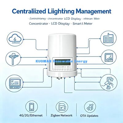 Système professionnel d'éclairage de rue intelligent, fournisseur de solutions complètes de terminal-porte-porte LoRaWAN