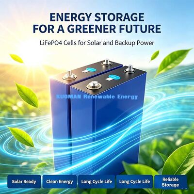 Cellule prismatique lithium-fer-phosphate de 3,2 V 100 Ah, batterie à décharge à basse température de -30 °C pour projets solaires en zones froides