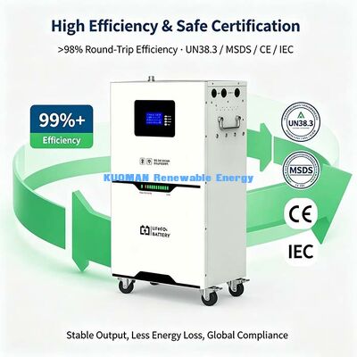 Batterie solaire LiFePO4 51,2V 100Ah, charge/décharge continue max 100A